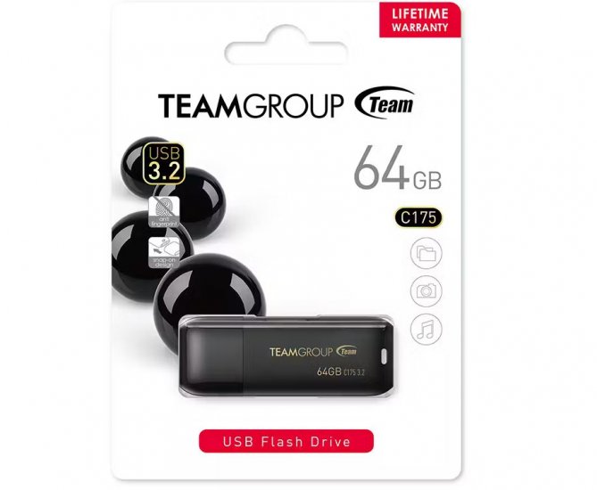 Team Group C175 64GB USB 3.2 Flash Drive - Black - Click Image to Close