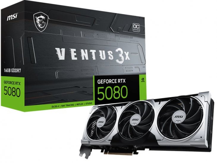 MSI GeForce RTX 5080 VENTUS 3X OC HDMI 3xDP 16GB - Click Image to Close