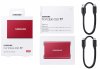 Samsung T7 Portable SSD 500GB USB 3.2 Gen2 (10Gbps) - Red