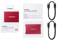 Samsung T7 Portable SSD 500GB USB 3.2 Gen2 (10Gbps) - Red