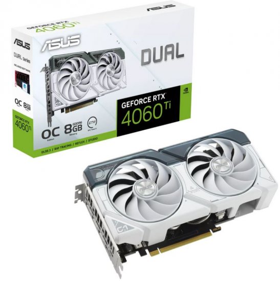 Asus GeForce RTX 4060 Ti Dual White OC HDMI 3xDP 8GB - Click Image to Close