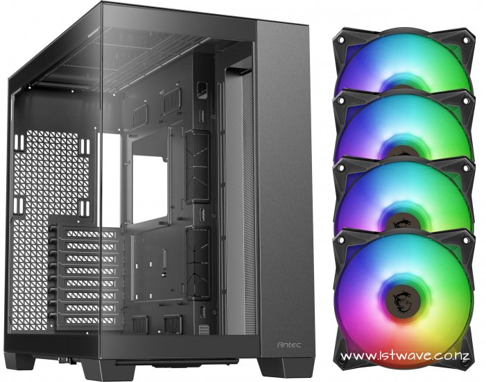 Antec Constellation C8 Black Full-View E-ATX Gaming Case - 4 ARGB Fans - Click Image to Close