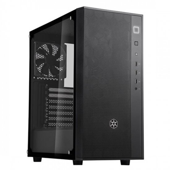 SilverStone Fara R1 V2 ATX Black Mid Tower Case Tempered Glass - Click Image to Close