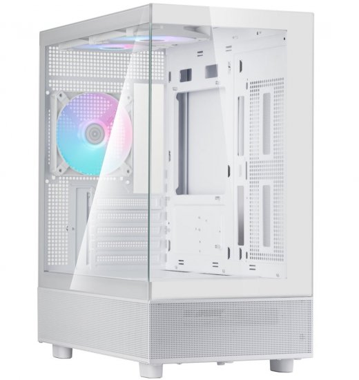 Silverstone LD04 White MATX Mini Tower Case Tempered Glass 3 12cm ARBG Fans - Click Image to Close