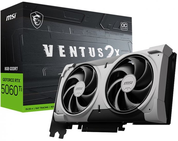 MSI GeForce RTX 5060 Ti VENTUS 2X OC PLus HDMI 3xDP 8GB - Click Image to Close