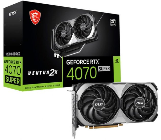 MSI GeForce RTX 4070 Super Ventus 2X OC HDMI 3xDP 12GB - Click Image to Close