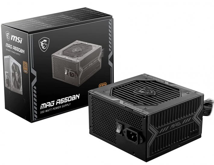 MSI MAG A550BN 550W 80 PLUS Bronze 5 Years Warranty - Click Image to Close