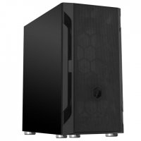 SilverStone Fara H1M mATX Black Mid Tower Case Steel Panel