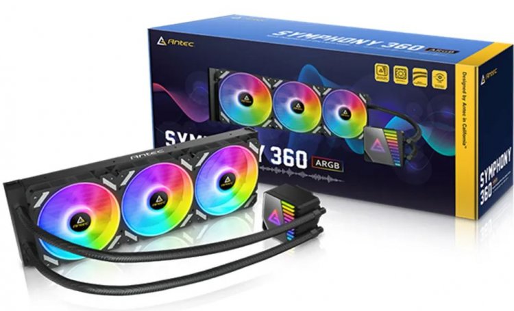 Antec Symphony 360 3x120mm ARGB Fans CPU AIO Liquid Cooler LGA 1700 Ready - Click Image to Close