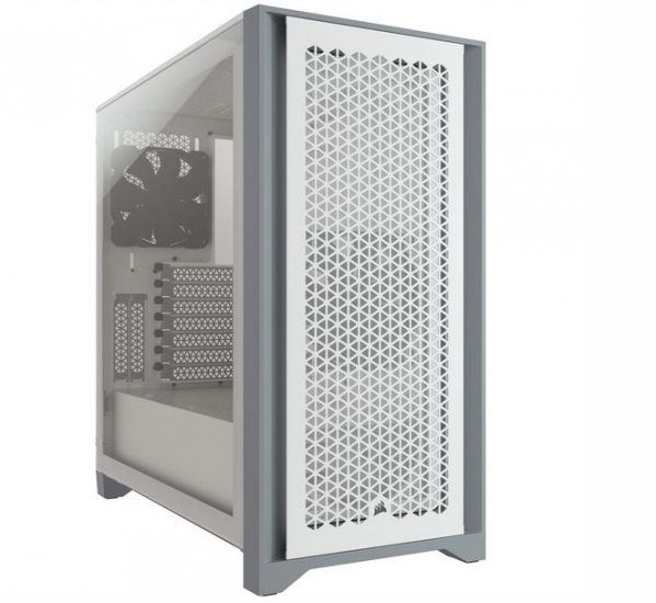 Corsair 4000D Airflow White/Transparent Tempered Glass ATX MidTower Gaming Case - Click Image to Close