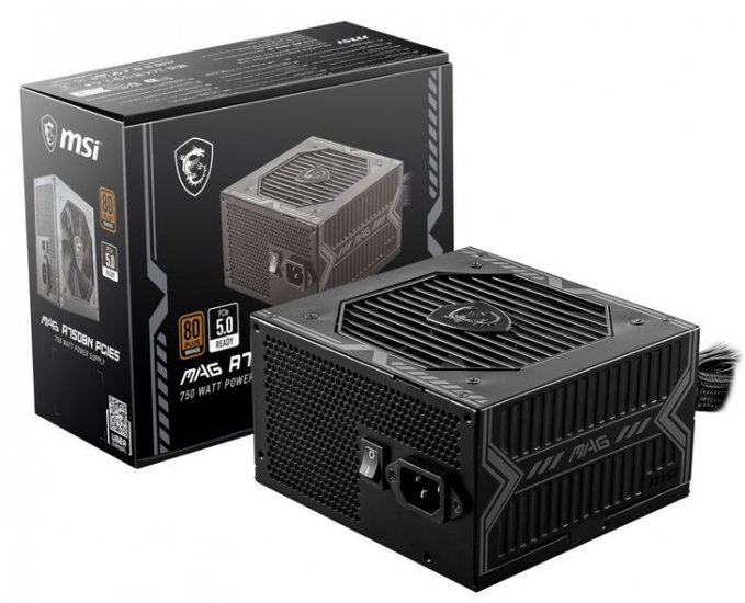 MSI MAG A750BN 750W 80 PLUS Bronze PCIe5 5 Years Warranty - Click Image to Close