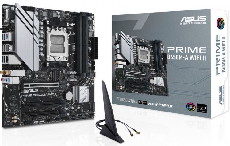 Asus Prime B650M-A WiFi II B650 DDR5 AMD AM5 Ryzen mATX Motherboard - Click Image to Close