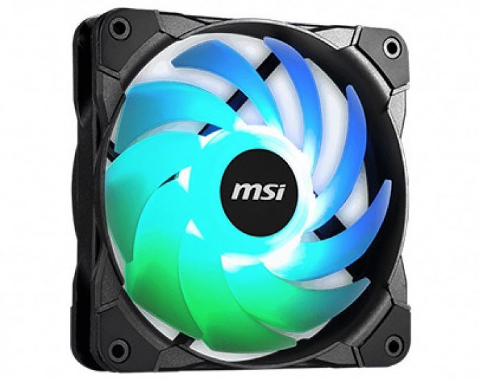 MSI MAX F12A Addressable RGB (ARGB) PWM 120mm Fan + 4 Black Screws - Click Image to Close
