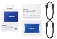 Samsung T7 Portable SSD 500GB USB 3.2 Gen2 (10Gbps) - Blue