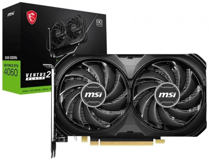 MSI GeForce RTX 4060 Ventus 2X Black OC HDMI 3xDP 8GB - Click Image to Close