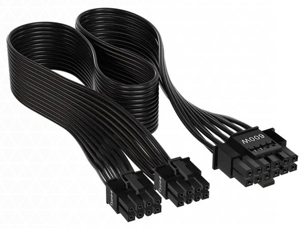 CORSAIR 12+4pin 600W PCIe 5.0 / Gen 5 12VHPWR Type-4 PSU Power Cable - Click Image to Close