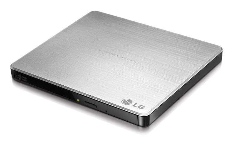 LG GP60NS50 Slim Portable USB power DVD Rewriter - Silver - Click Image to Close